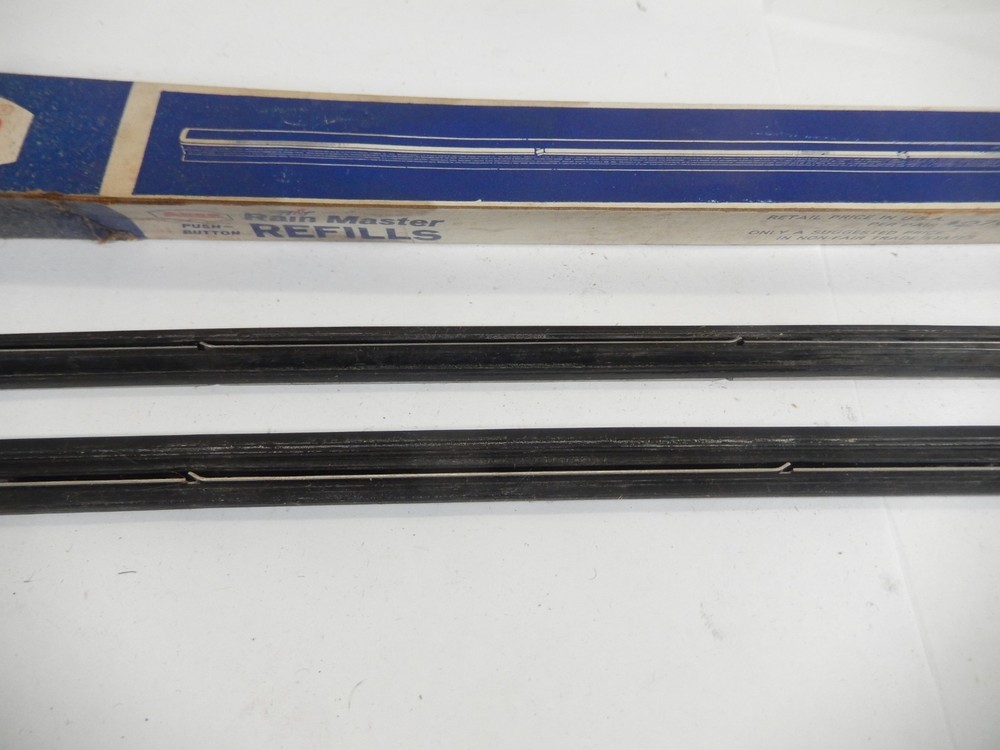 VINTAGE NOS 12" ANCO 650 PUSH BUTTON TURTLEBACK WIPER BLADE REFILL PAIR
