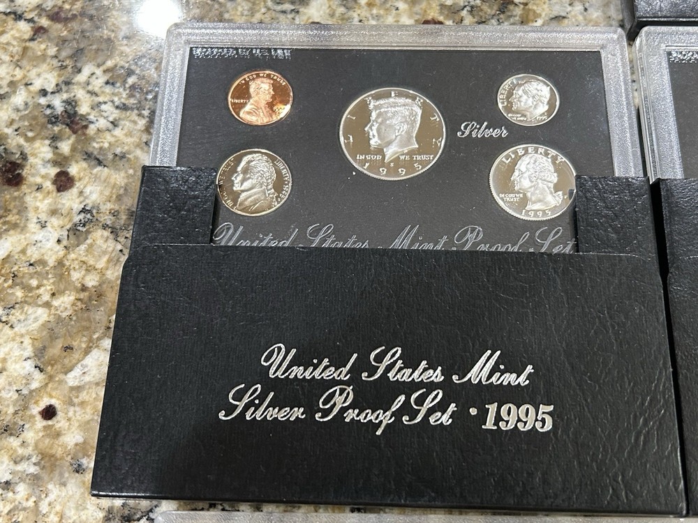 1992-1998 SILVER PROOF SET-COMPLETE RUN-90 % SILVER..7 Silver Sets..