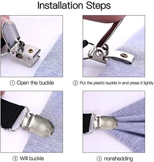 Bed Sheet Clips, Adjustable Sheet Fasteners Holder Straps and Suspender