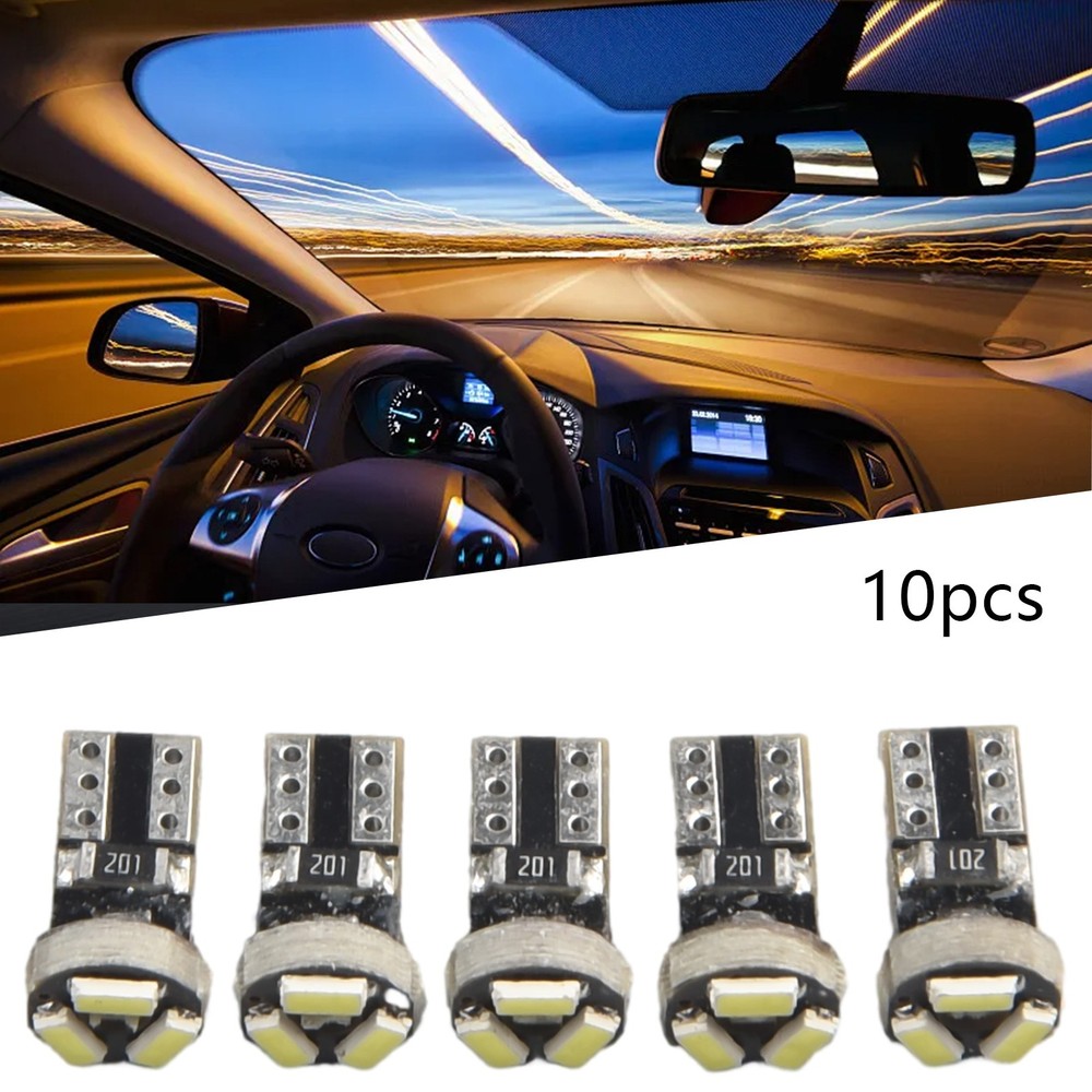 Long lasting T5 White LED Bulbs for Car Dashboard Easy Installation 10 Pack