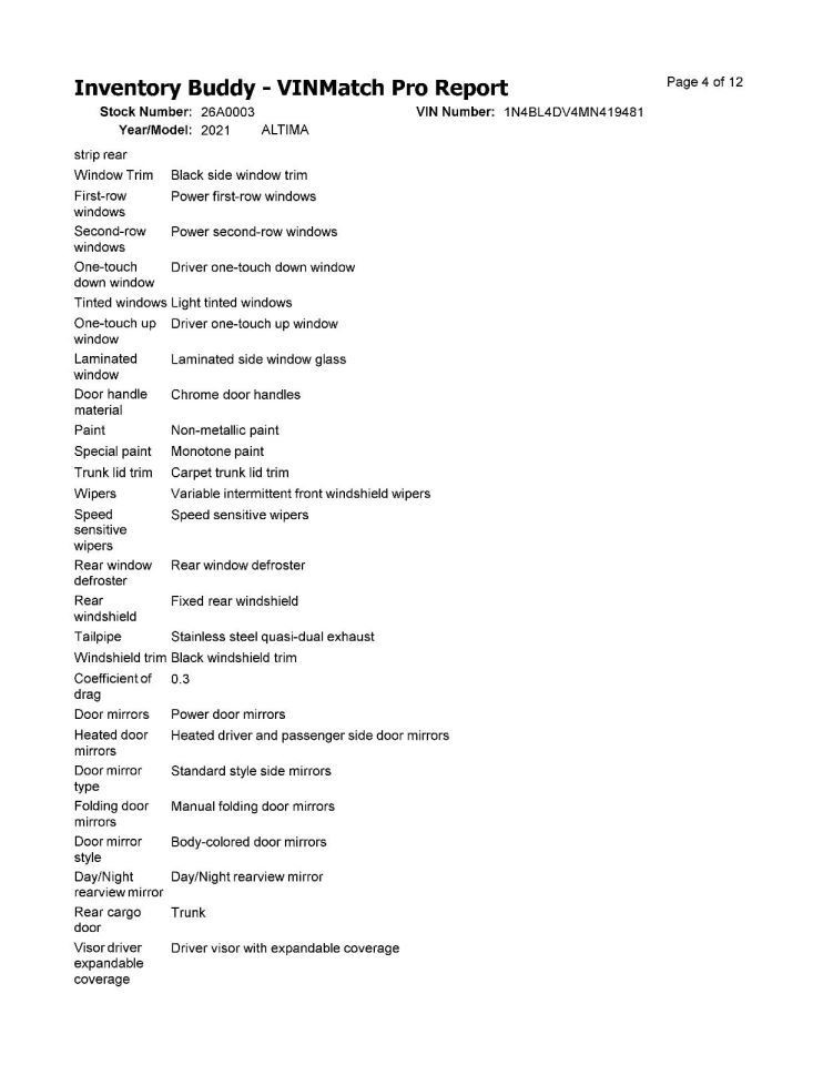 Air Shutter Fits 19-22 ALTIMA 2106050