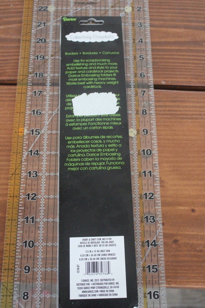 DARICE EMBOSSING ESSENTIALS FOLDER Long Strip TRUNKS Tree Background 12" x 2.5"