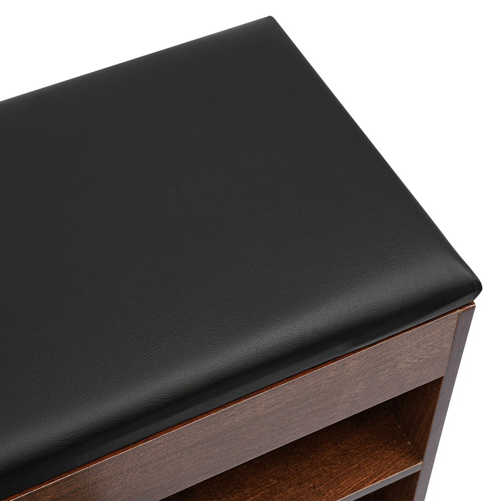 Space-Saving Triple-Fold Shoe Rack with Bench, Warm White, Entryway Storage