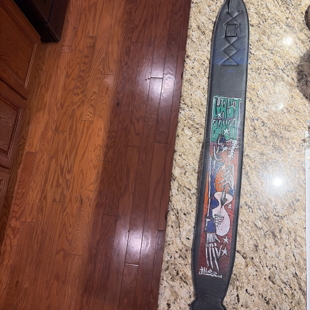 Leathergraft Liverpool Great Britain Guitar Strap Signed