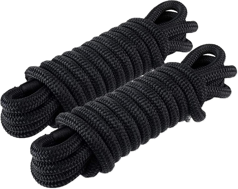 4 Pack 25FT Double Braid Nylon Rope Sling 4840Lbs Breaking Strength Heavy Duty 
