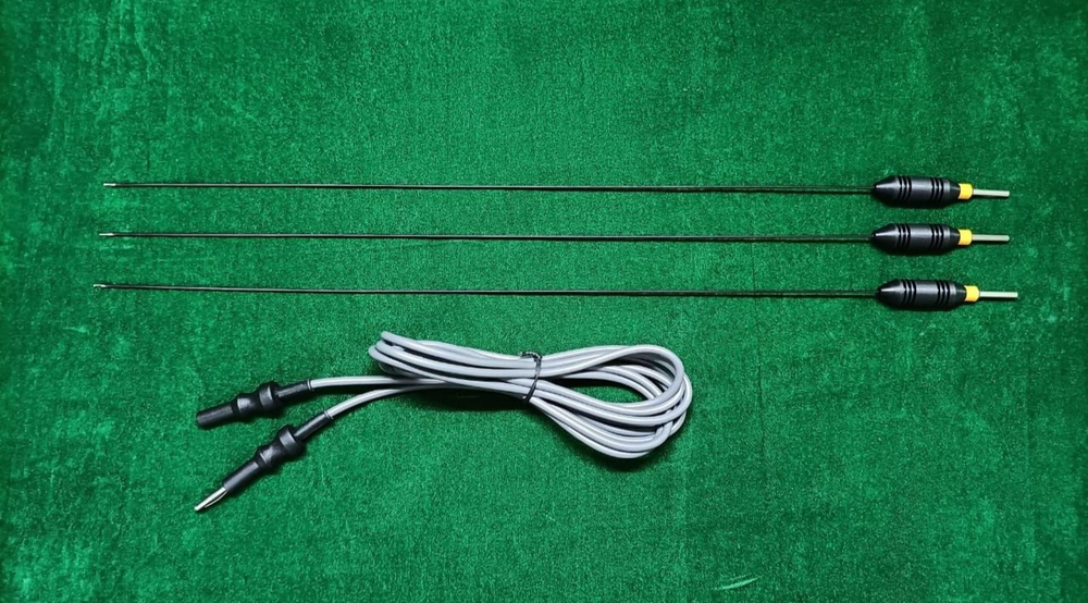 3pc Hysteroscopy Monopolar L-Hook 5FR 40cm & Cable Urology Reusable Instruments