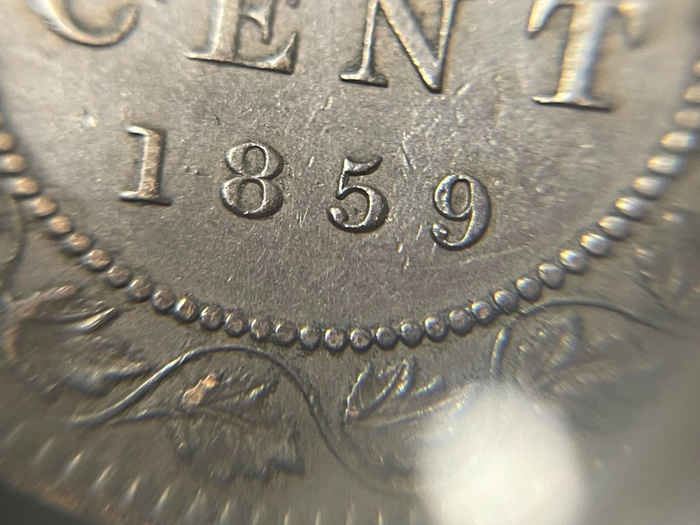 1859 Canada One Large Cent Coin Great Condition