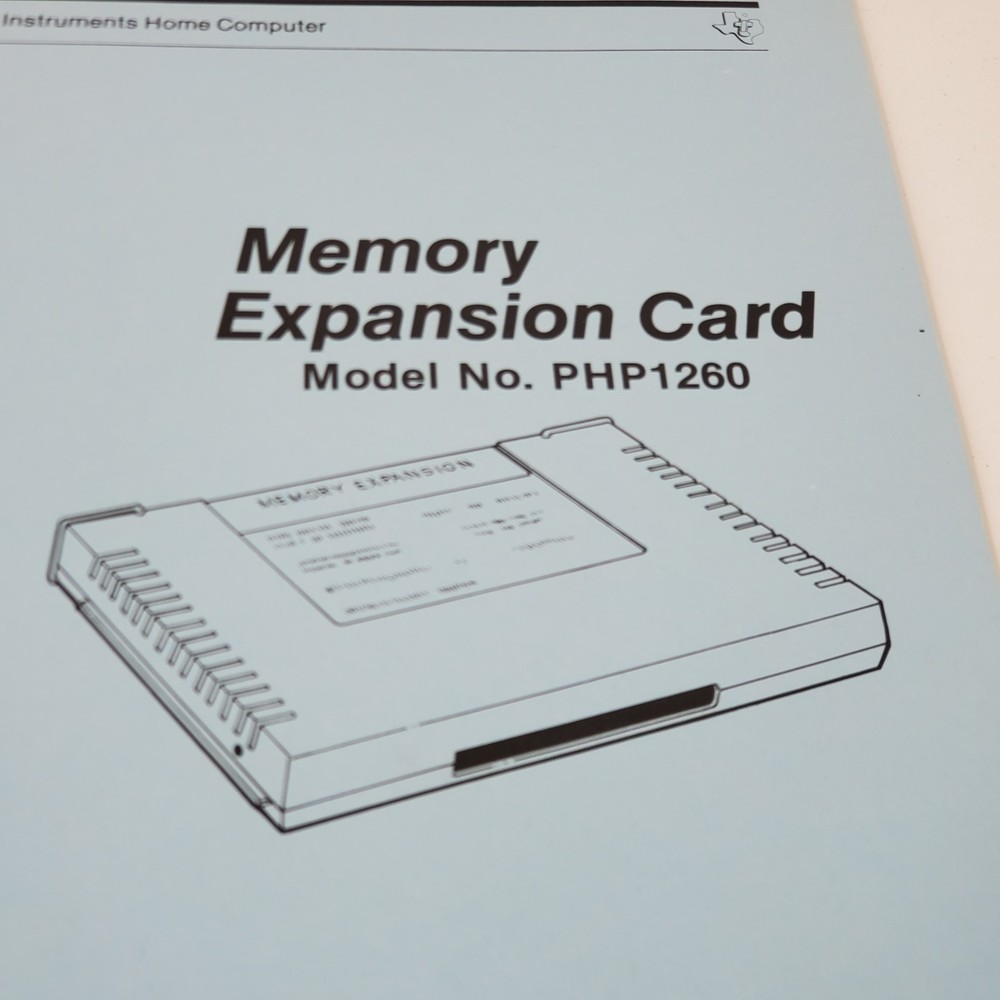 Texas Instruments TI Home Computer Memory Expansion Card PHP1260 User Manual