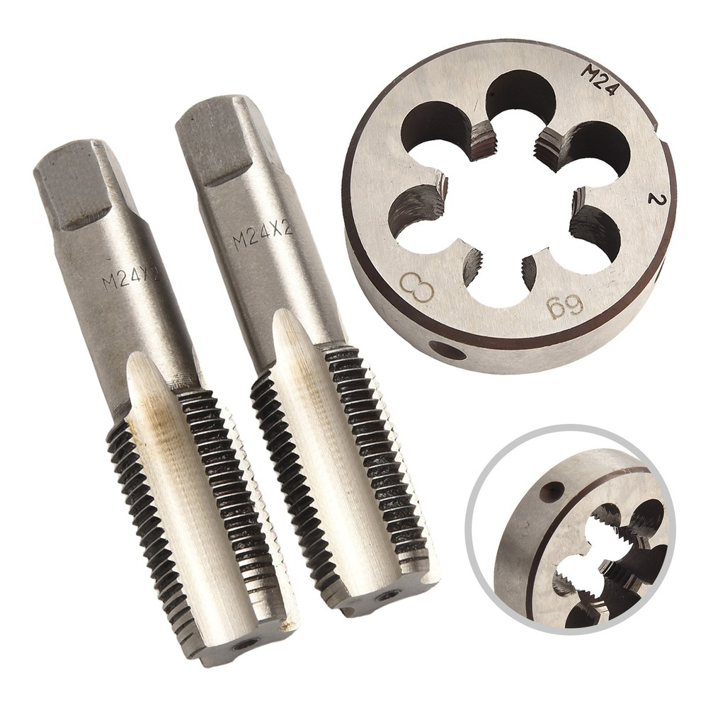 Threading Tools Set HSS for M24 x 2mm Metric Thread Right Hand Taper Tap