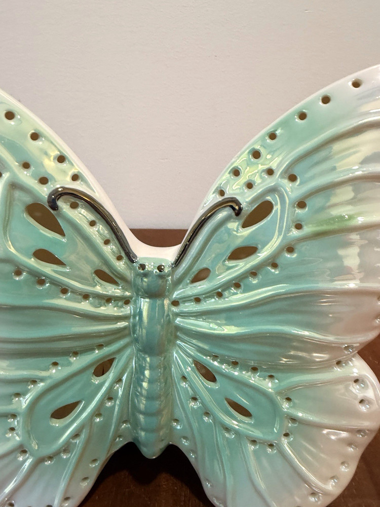Pearlescent Ceramic Butterfly LED Night Light Color Changing Glow