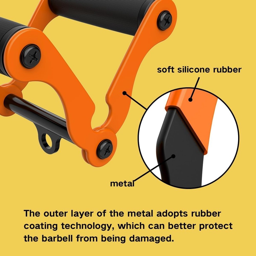 V Bar T-Bar Row Landmine Handle Attachment for Barbell Bars, Solid Mine Double