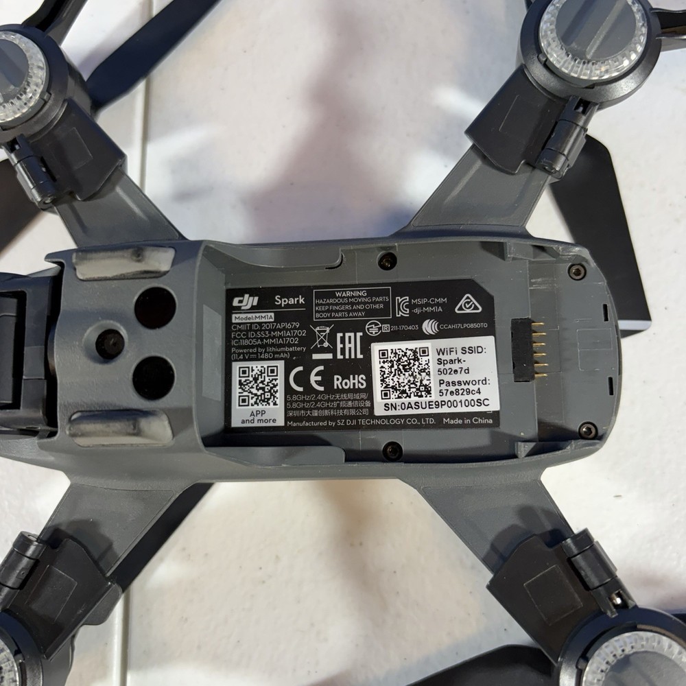 DJI Spark Replacement Drone ONLY (White) Stabilized Gimbal Camera Tested Working