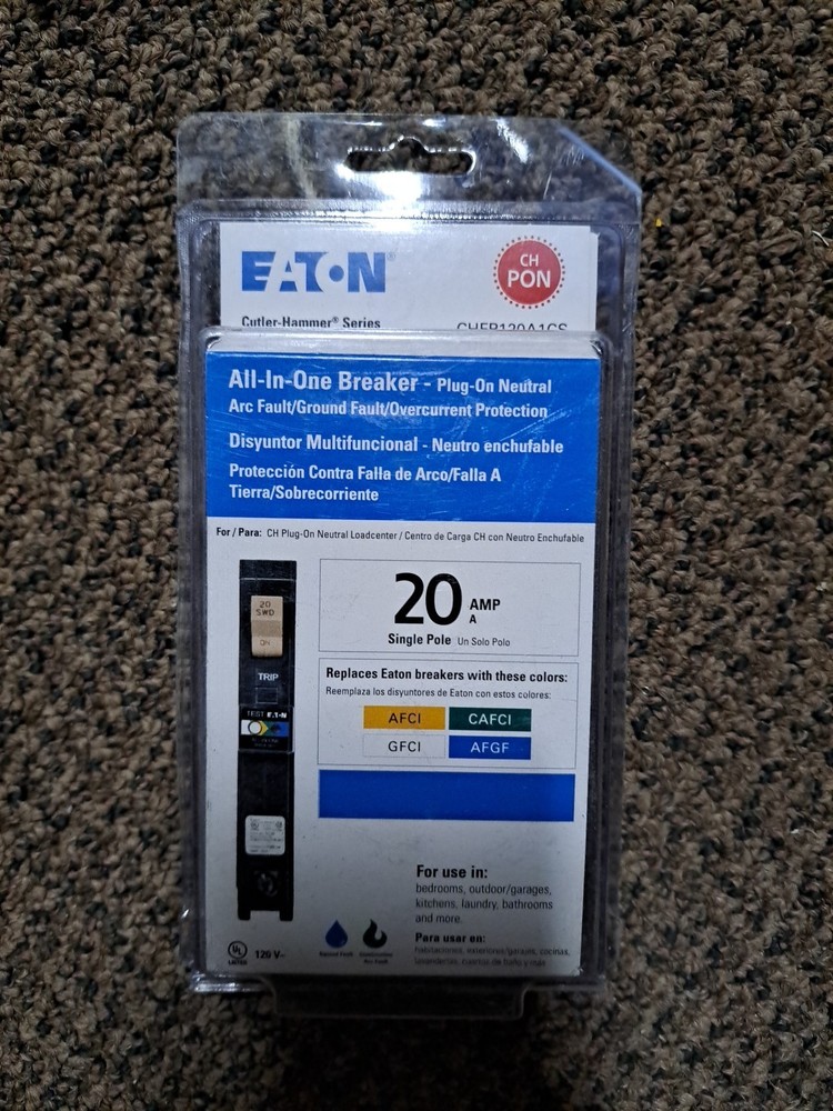 Eaton CHFP120A1CS Single Pole Plug (20 Amp)