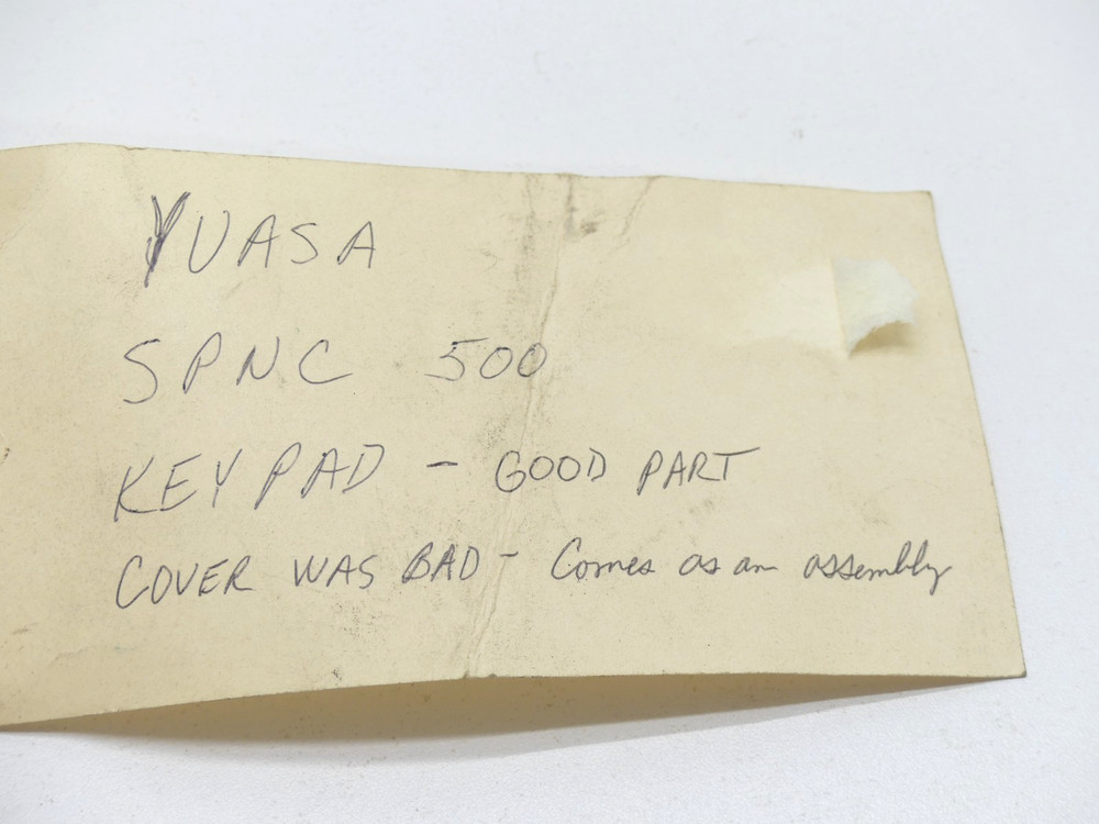 Yuasa SPNC 500 Keypad Assembly