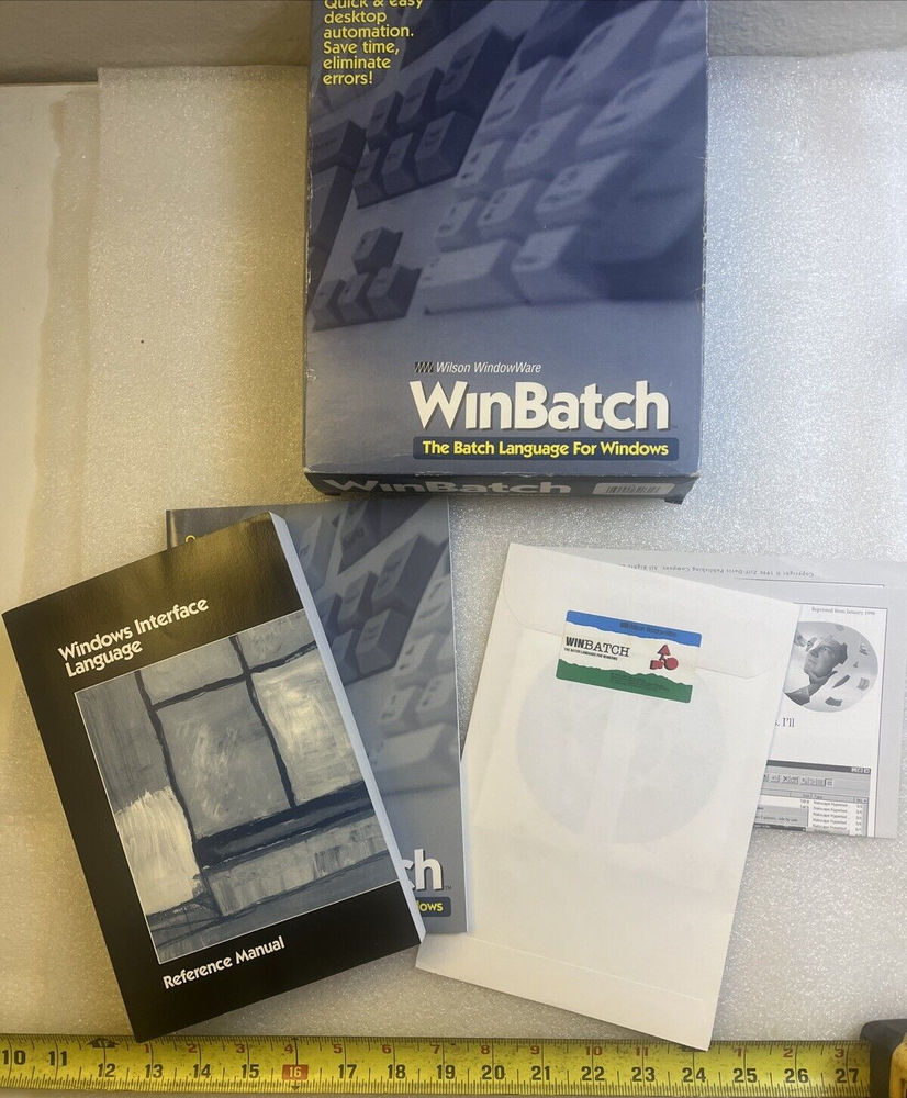 WILSON WINDOWWARE WINBATCH 99A WB+ COMPILER- USER'S GUIDES, REF. MAN., SOFTWARE