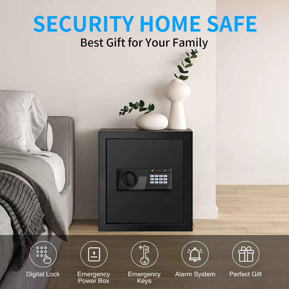 2.3 Cuft Fire proof Safes for HOME USE, Digital Security Safe Box with Progra...