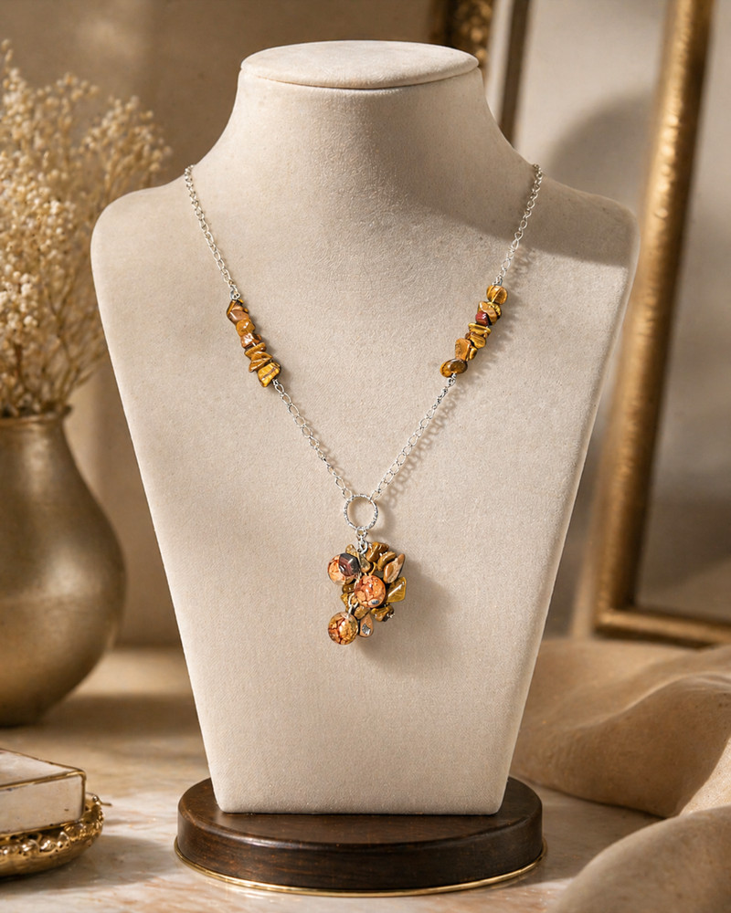Natural Brown Stone Necklace