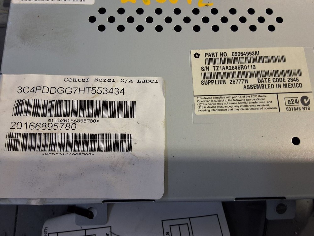 2011-2020 Dodge Journey Dash Mounted 8.4" Display Screen