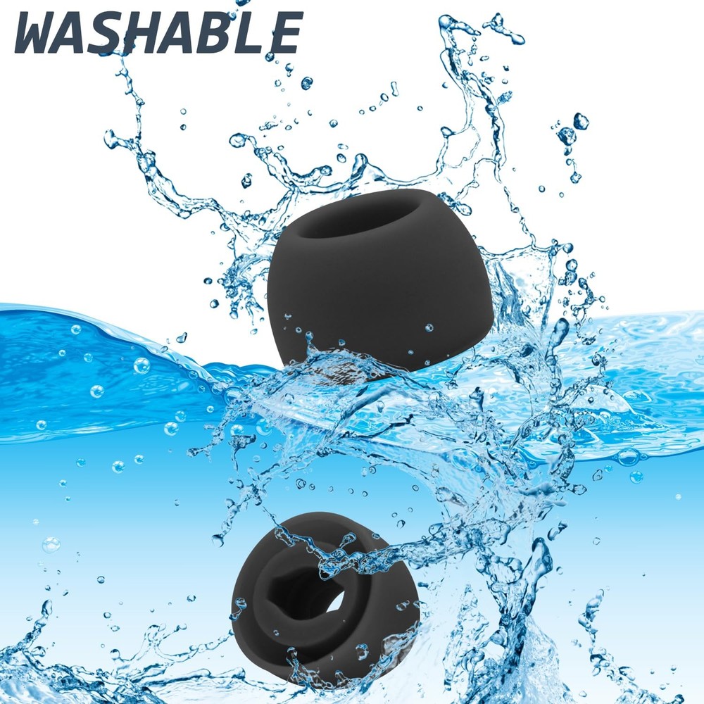6 Pairs Replacement Eartips for Samsung Galaxy Buds Pro With Pen, Black