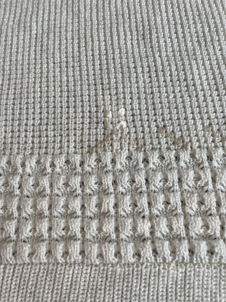 Friemanit Blanket Cream and tan Vintage