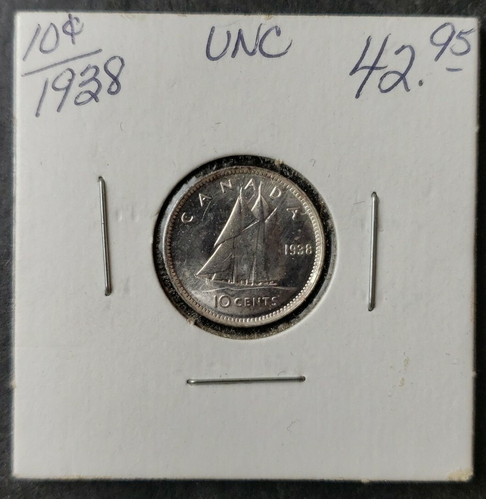 1938 Canada 10c Silver Ten Cent Piece