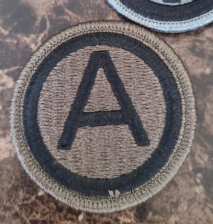 WW-2 US 3rd Army Patch- Iron On- Green