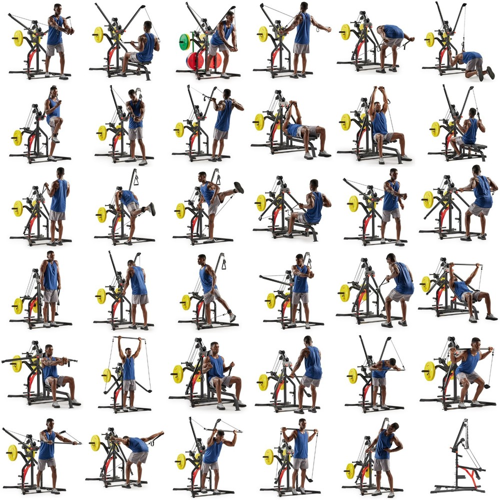 Multi-Functional Strength Training Home Gym with Training Attachments Full Body