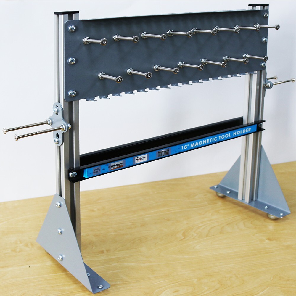19" Table top vertical removable tool holder with magnetic strip Drill Wrench