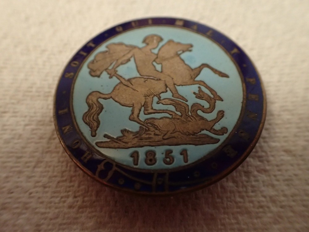 1851 Great Exhibition enamelled badge
