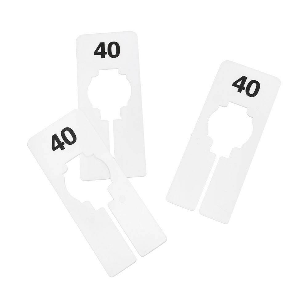10PCS WHITE Rectangular Plastic SIZE 40 Dividers Hangers Retail Clothing 2" x 5"