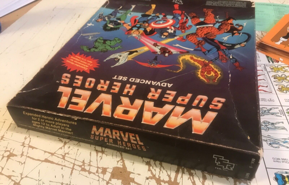 MARVEL SUPER HEROES ADVANCED SET TRS 1986 ROMPER GAME