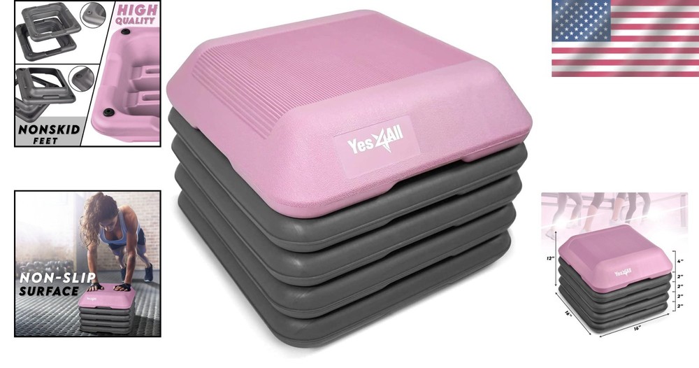 Aerobic Exercise Platform with 4"/6"/8"/10"/12" Risers