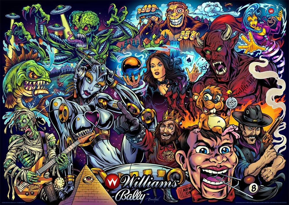 Williams Pinball Mashup Pinball Translite Art