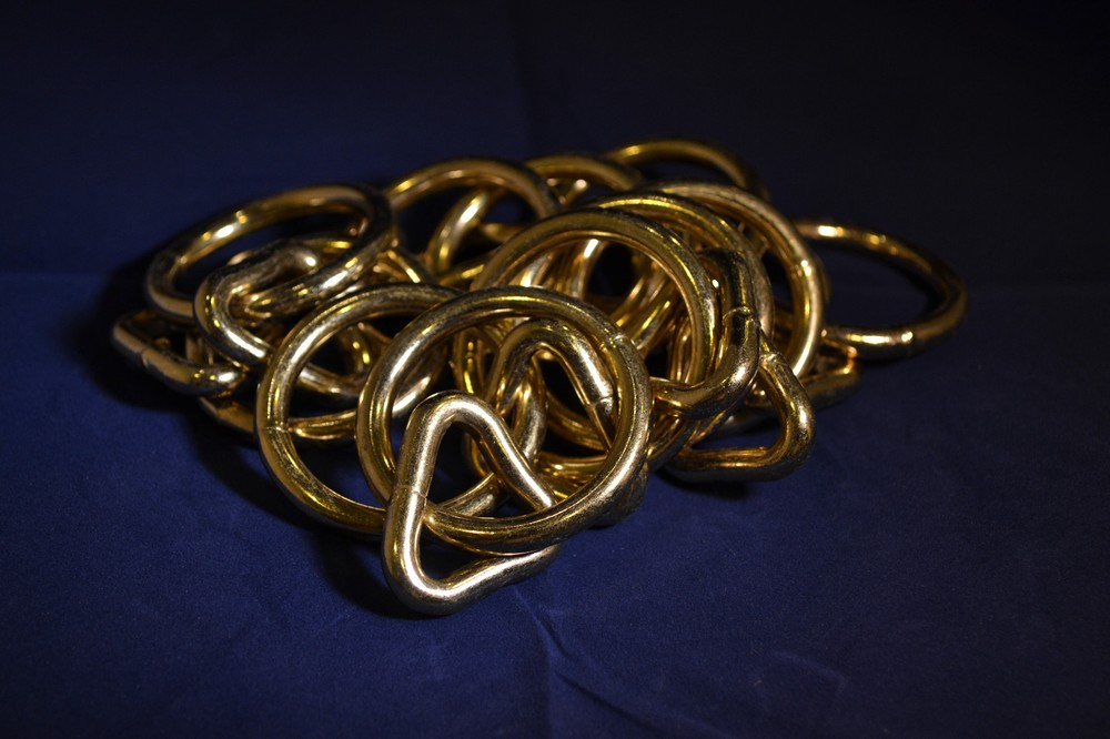 Loop & Ring - 1" Brass Plated - Pack of 24 (B14)