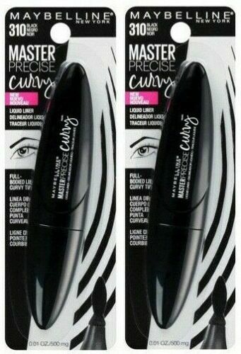 2-Pack Maybelline Master Precise Curvy Liquid Eye Liner Eyeliner #310 Black