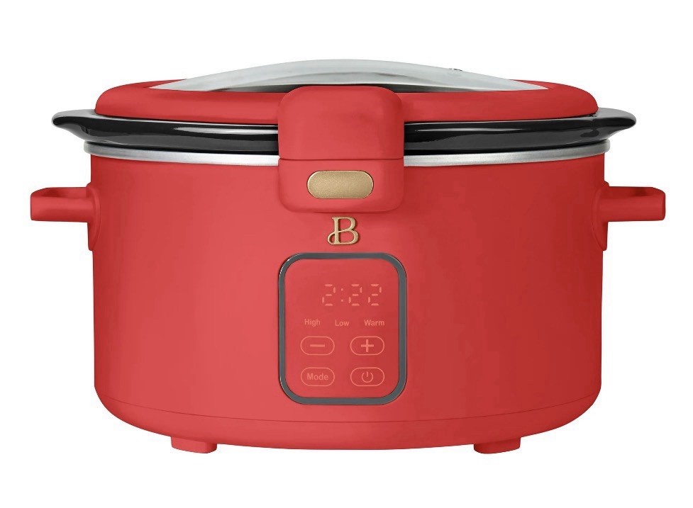 Beautiful 4 Quart Slow Cooker with Hinged Locking Lid  Limited Edition