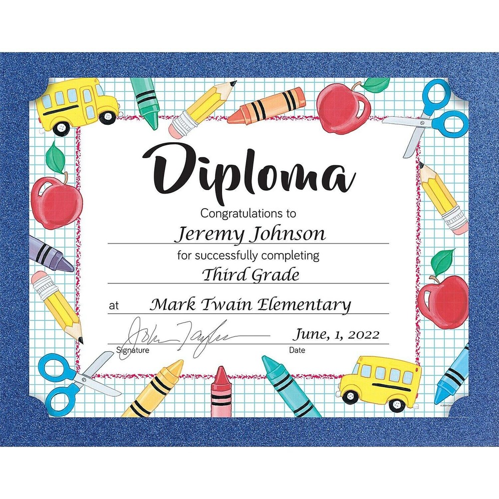 Great Papers! Masterpiece Studios Glitter Certificate Backer Royal Blue 5/Pack