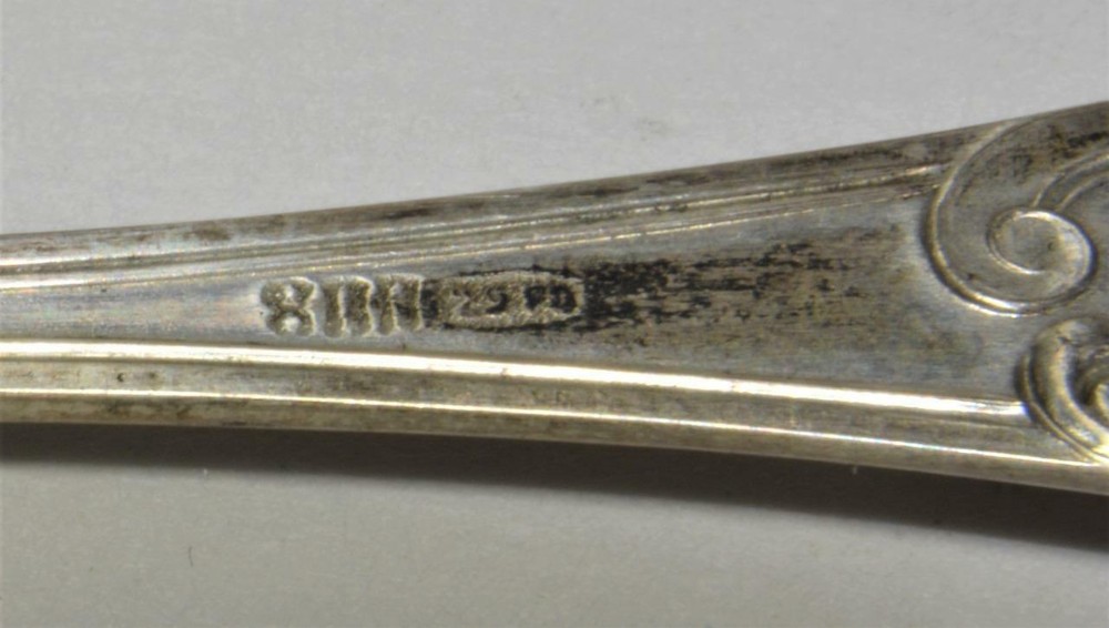 Antique Silver 800 baby 4" spoon 8 gram