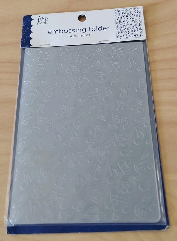Music Notes  Embossing Folder Love Nicole New