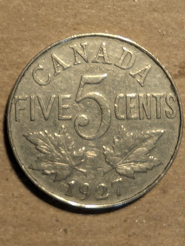 1927 Canada Five Cents
