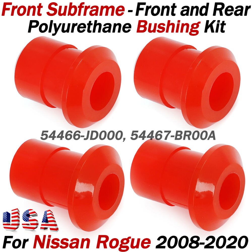 For Nissan Rogue 2008-2020 Front Subframe Poly Bushing Kit Front and Rear - 4PCS