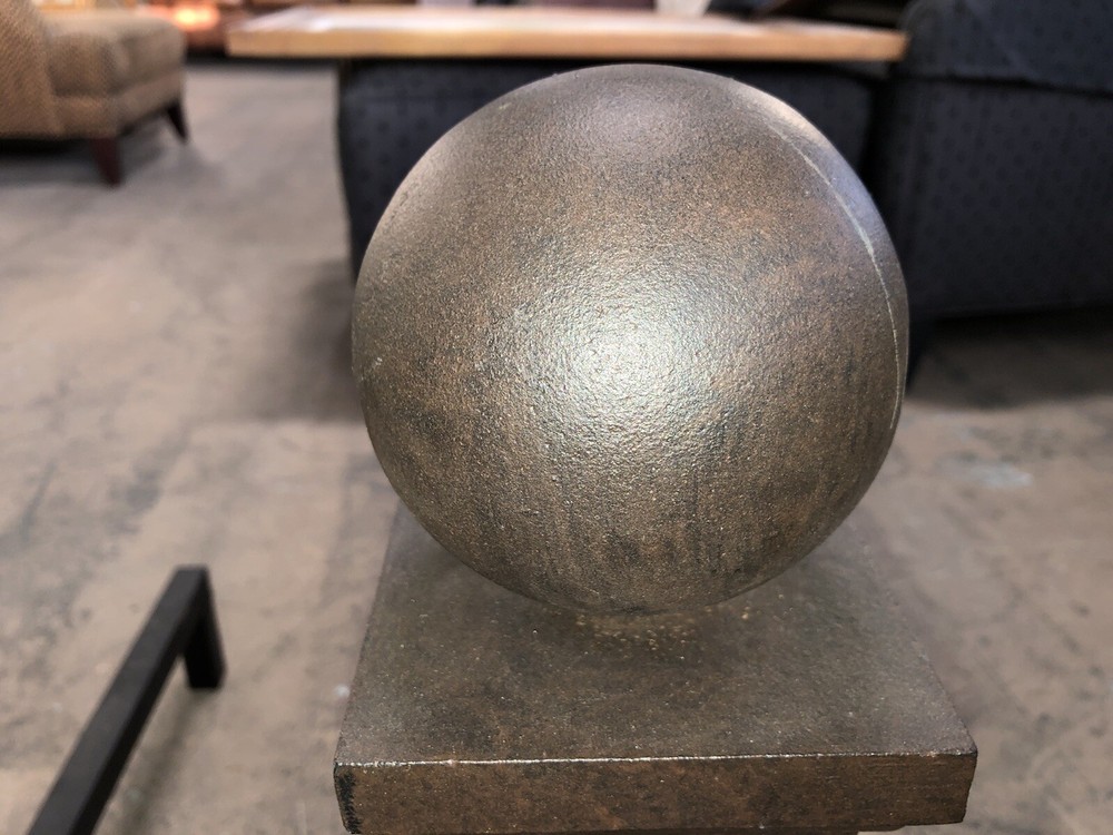 Cannonball Andirons Dark Rust Powder Coat Finish