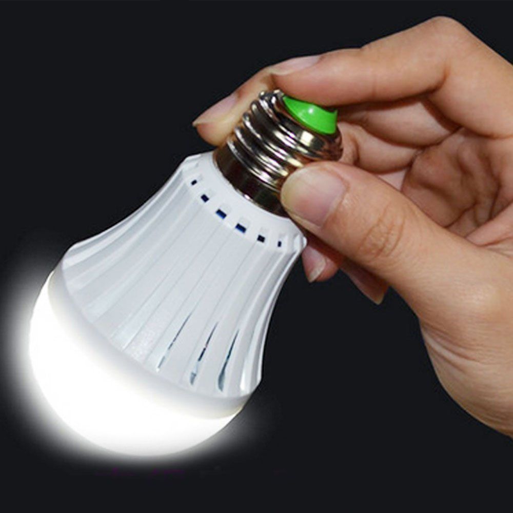 LED E27 Energy Saving Rechargeable Intelligent Light Bulb Lamp Emergency Lights
