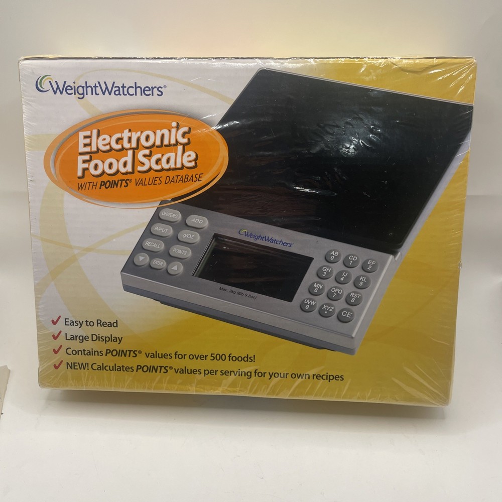 Weight Watchers Electronic Food Scale w/Points Values Database LARGE DISPLAY