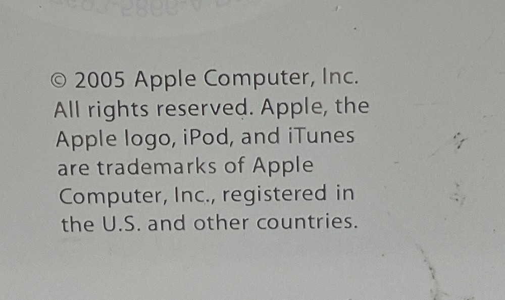 Apple iPod + iTunes Software Installation Disc CD-ROM