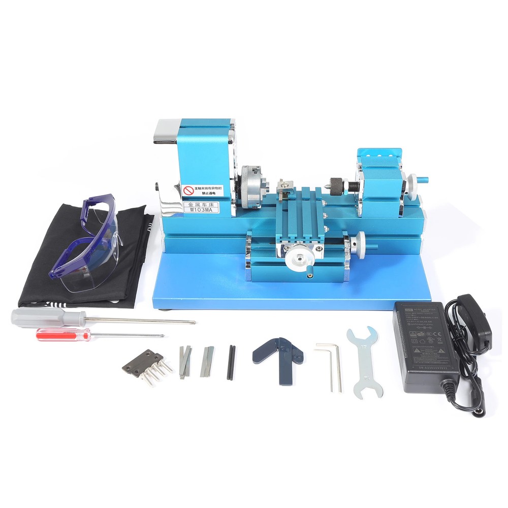 Universal Mini Metal Lathe Machine Motorized Metalworking DIY CNC Tool
