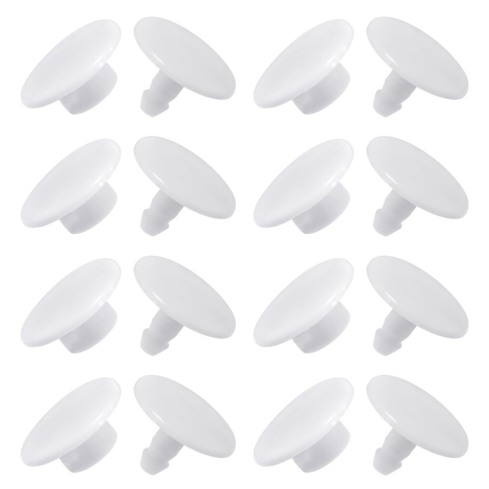 Deshionew 8 Sets Replacement Rivets, Clogs Shoe Strap 16 mm / 0.63 in, White