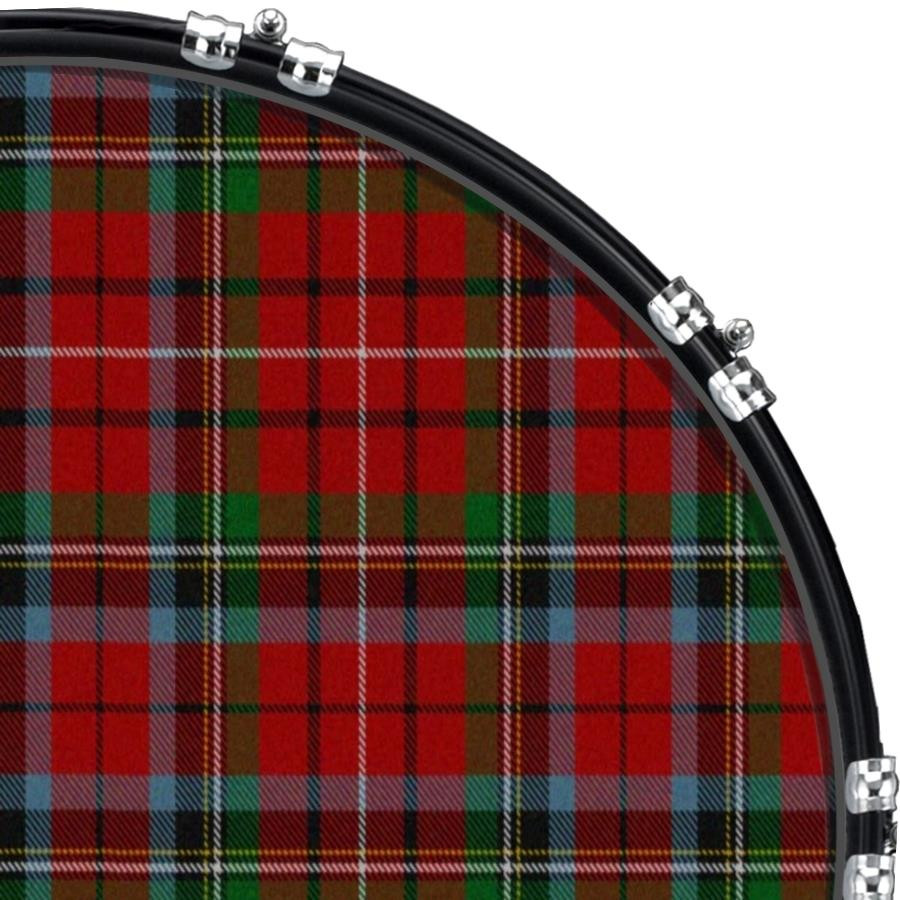 20" Custom Bass Kick Drum Front Head Graphic Graphical Tartan 2