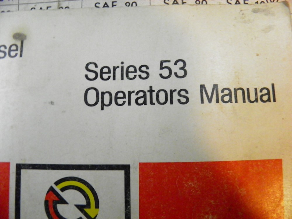 DETROIT DIESEL SERIES 53 OPERATORS MANUAL