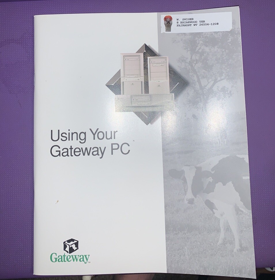 Using Your Gateway PC 1998 User Manual Guide booklet vintage computer book